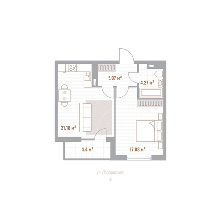 
  Продается 1-комн. квартира 49.8 м², в ЖК Николаевские кварталы. Фото 1.