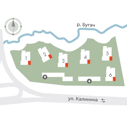 
  Продается 3-комн. квартира 60.3 м², в ЖК Калина Долина, дом 3. Фото 2.