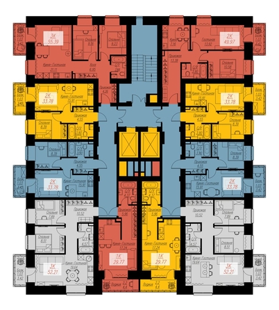 
  Продается 3-комн. квартира 52.21 м², в ЖК Биография, дом 2, корп 1. Фото 22.