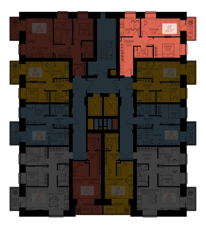 
  Продается 2-комн. квартира 49.97 м², в ЖК Биография, дом 2, корп 1. Фото 2.