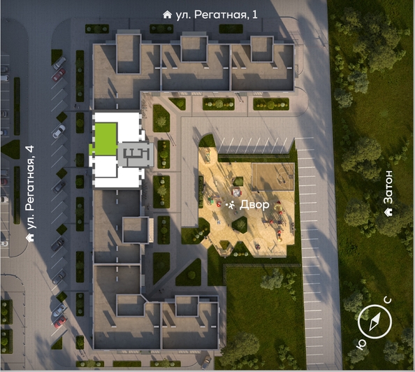 
  Продается 2-комн. квартира 63.4 м², в ЖК Южный берег, дом 24. Фото 1.