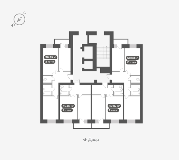 
  Продается 1-комн. квартира 40.87 м², в ЖК ОКТА, дом 2. Фото 5.
