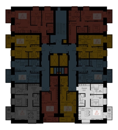 
  Продается 3-комн. квартира 52.21 м², в ЖК Биография, дом 2, корп 2. Фото 2.