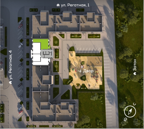 
  Продается 3-комн. квартира 77.2 м², в ЖК Южный берег, дом 24. Фото 1.