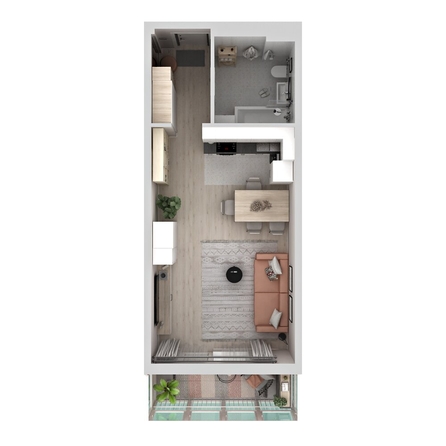 
  Продается студия 36.17 м², в ЖК Аллея Парк, 1 этап. Фото 1.