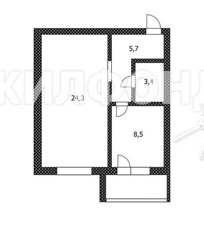 
   Продам 1-комнатную, 45.3 м², 8 (Северный мкр) кв-л, 31А

. Фото 17.