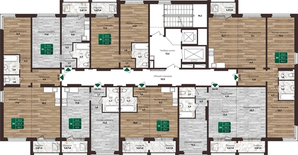 
   Продам 3-комнатную, 84.2 м², Шервуд, (Нагорная 6-я, 15г/1 корп 2)

. Фото 3.