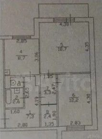 
   Продам 2-комнатную, 59 м², Молодежная ул, 47

. Фото 1.