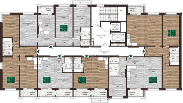 
   Продам 2-комнатную, 65.3 м², Шервуд, (Нагорная 6-я, 15в корп 3)

. Фото 1.