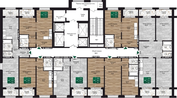 
  Продается 3-комн. квартира, 88.9 м², ЖК Шервуд, (Нагорная 6-я, 15в корп 4)
. Фото 1.