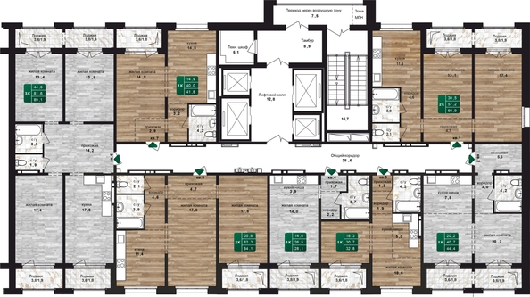 
  Продается 2-комн. квартира, 60.9 м², ЖК Шервуд, (Нагорная 6-я, 15в корп 4)
. Фото 1.