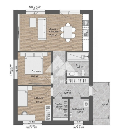 
  Продается дом, 70 м², село Фирсово
. Фото 1.