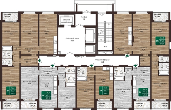 
  Продается 3-комн. квартира, 93.4 м², ЖК Шервуд, (Нагорная 6-я, 15в корп 2)
. Фото 1.