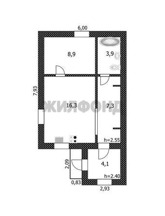 
  Продается дом, 41 м², поселок Черницк
. Фото 11.
