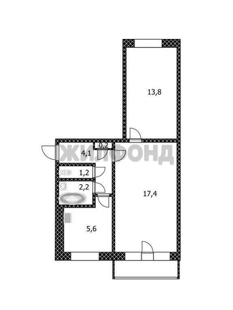 
  Продается 2-комн. квартира, 44.8 м², Попова ул, д. 49
. Фото 9.