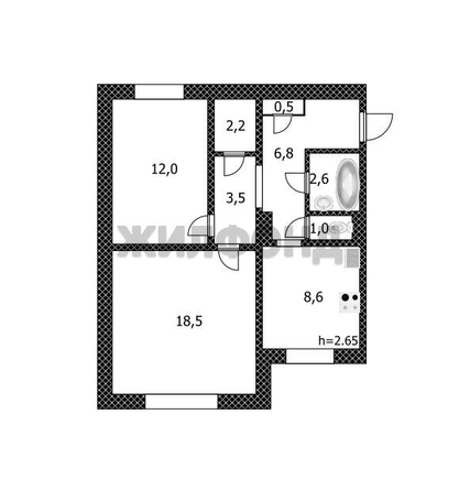 
  Продается 2-комн. квартира, 55.7 м², Солнечная Поляна ул, д. 35
. Фото 17.