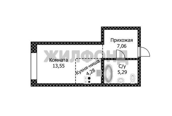 
  Продается студия, 30.18 м², Южный тракт
. Фото 12.