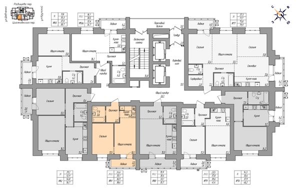 
  Продается 2-комн. квартира 38.6 м², в ЖК На Крупской, 100. Фото 2.
