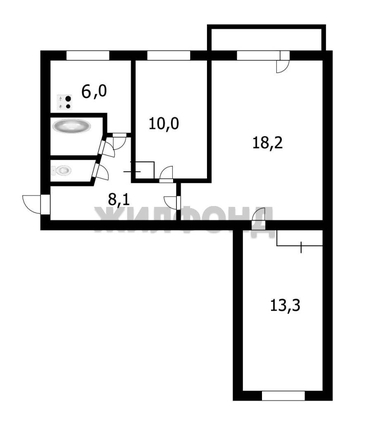 
  Продается 3-комн. квартира 58.8 м². Фото 19.
