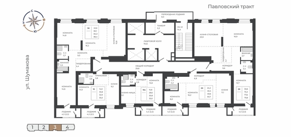 
  Продается 2-комн. квартира 77.6 м², в ЖК Павлов. Фото 1.