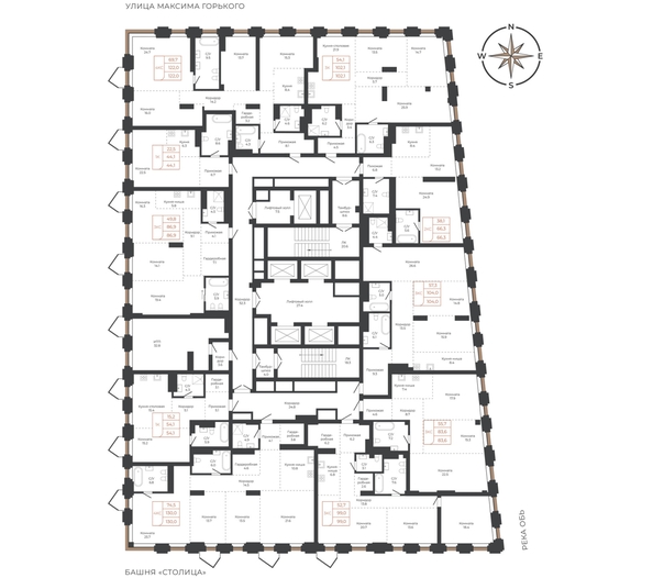 
  Продается 4-комн. квартира 122.3 м², в ЖК Барнаул. Фото 1.