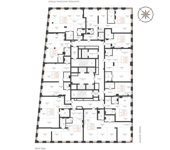 
  Продается 4-комн. квартира 124.3 м², в ЖК Барнаул. Фото 1.