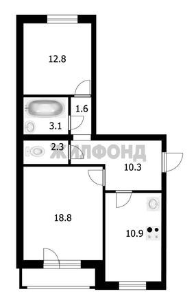 
  Продается 2-комн. квартира 59.8 м². Фото 23.