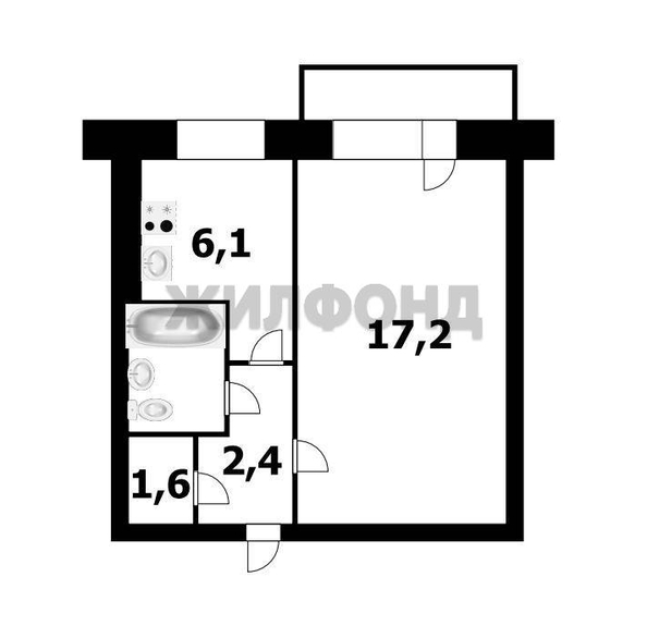 
  Продается 1-комн. квартира 30.2 м². Фото 10.