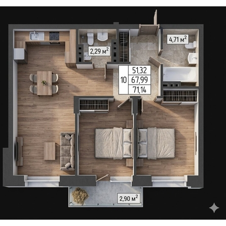 
  Продается студия 69.6 м², в ЖК Олимп . Фото 1.