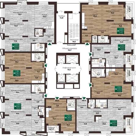 
  Продается 3-комн. квартира 104.6 м², в ЖК Шервуд, (Нагорная 6-я, 15г/12). Фото 1.