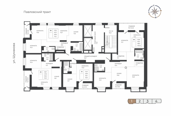 
  Продается 1-комн. квартира 31.6 м², в ЖК Павлов. Фото 1.