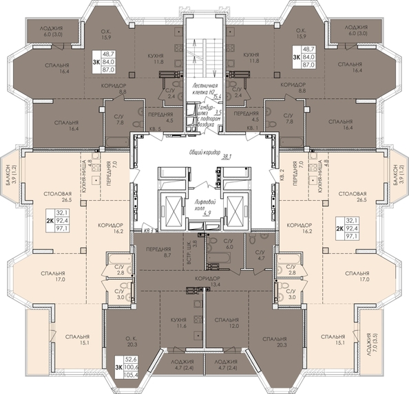 
  Продается 2-комн. квартира 68.9 м², в ЖК Артхаус. Фото 1.