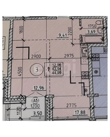 
  Продается 1-комн. квартира 44.99 м², в ЖК Ёлки, дом 1. Фото 4.