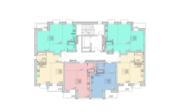 
  Продается 2-комн. квартира 52.76 м², в ЖК Ёлки, дом 3. Фото 1.