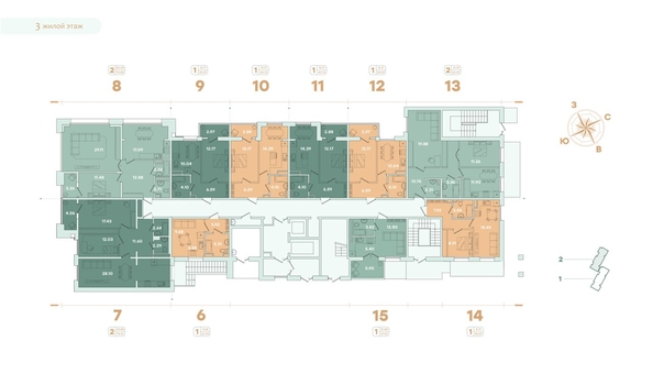 
   Продам 2-комнатную, 78.85 м², Фамилия, дом 2

. Фото 13.