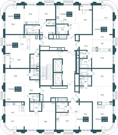 
   Продам 3-комнатную, 75.48 м², Бродский, 1-я очередь

. Фото 2.