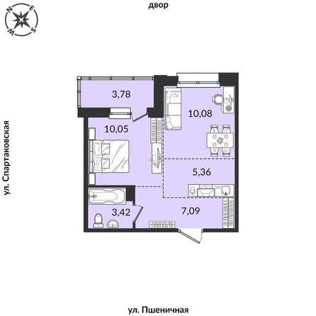 
   Продам 2-комнатную, 39.48 м², Источник, дом 4

. Фото 1.