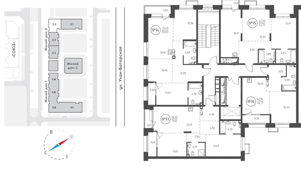 
   Продам 2-комнатную, 71.65 м², СОЮЗ PRIORITY, дом 2

. Фото 1.