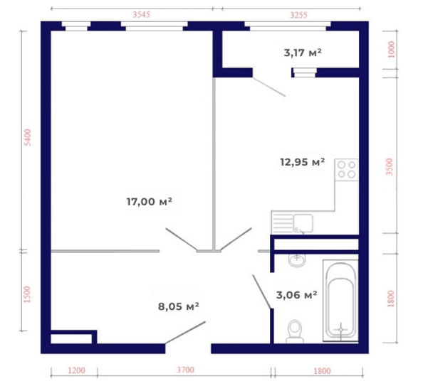 
   Продам 1-комнатную, 44.23 м², Юго-Западный, дом 17

. Фото 9.