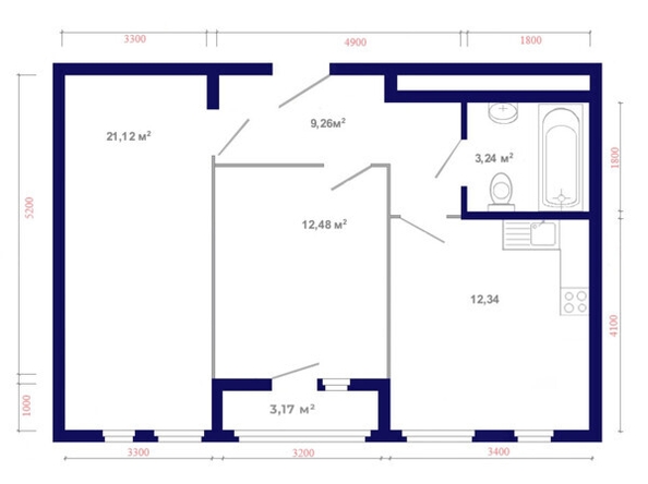 
   Продам 2-комнатную, 61.61 м², Юго-Западный, дом 17

. Фото 5.