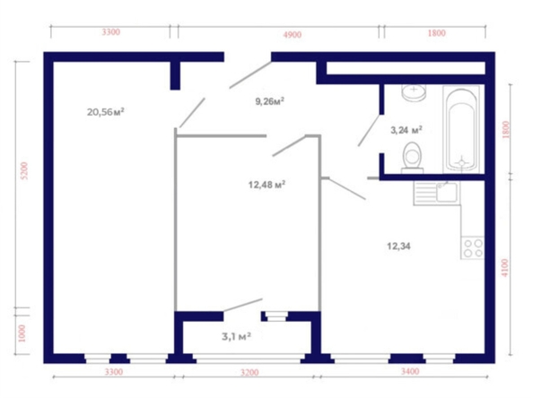 
  Продается 2-комн. квартира, 61.61 м², ЖК Юго-Западный, дом 17
. Фото 5.