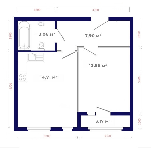 
   Продам 1-комнатную, 41.8 м², Юго-Западный, дом 17

. Фото 5.