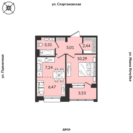 
   Продам 1-комнатную, 38.29 м², Источник, дом 5

. Фото 1.