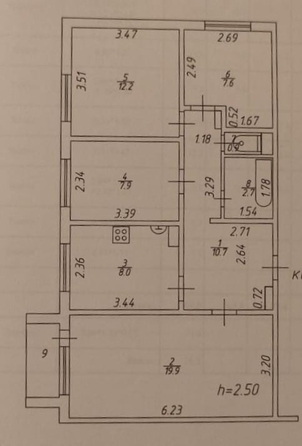 
   Продам 4-комнатную, 70 м², Мечтателей ул, 34

. Фото 12.