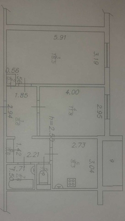 
   Продам 2-комнатную, 51 м², Энтузиастов ул, 27

. Фото 2.