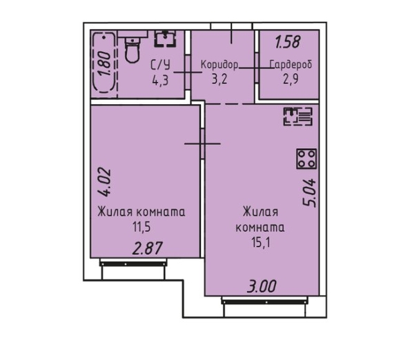 
   Продам 1-комнатную, 37 м², Култукская ул, д 16

. Фото 1.