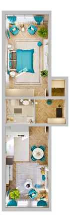 
  Продается 2-комн. квартира, 51.23 м², ЖК RIVERANG (РиверАнг)
. Фото 2.