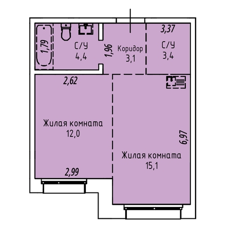 
   Продам 1-комнатную, 38 м², Култукская ул, 16

. Фото 26.