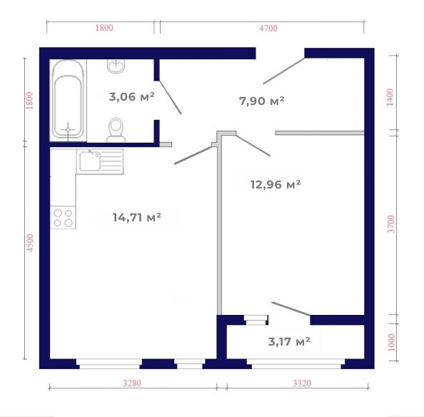 
   Продам 1-комнатную, 40.92 м², Юго-Западный, дом 17

. Фото 8.