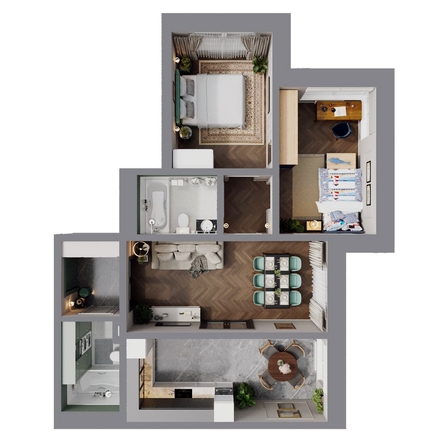 
  Продается 3-комн. квартира, 79.68 м², ЖК Стрижи Сити, блок-секции 6,7
. Фото 1.